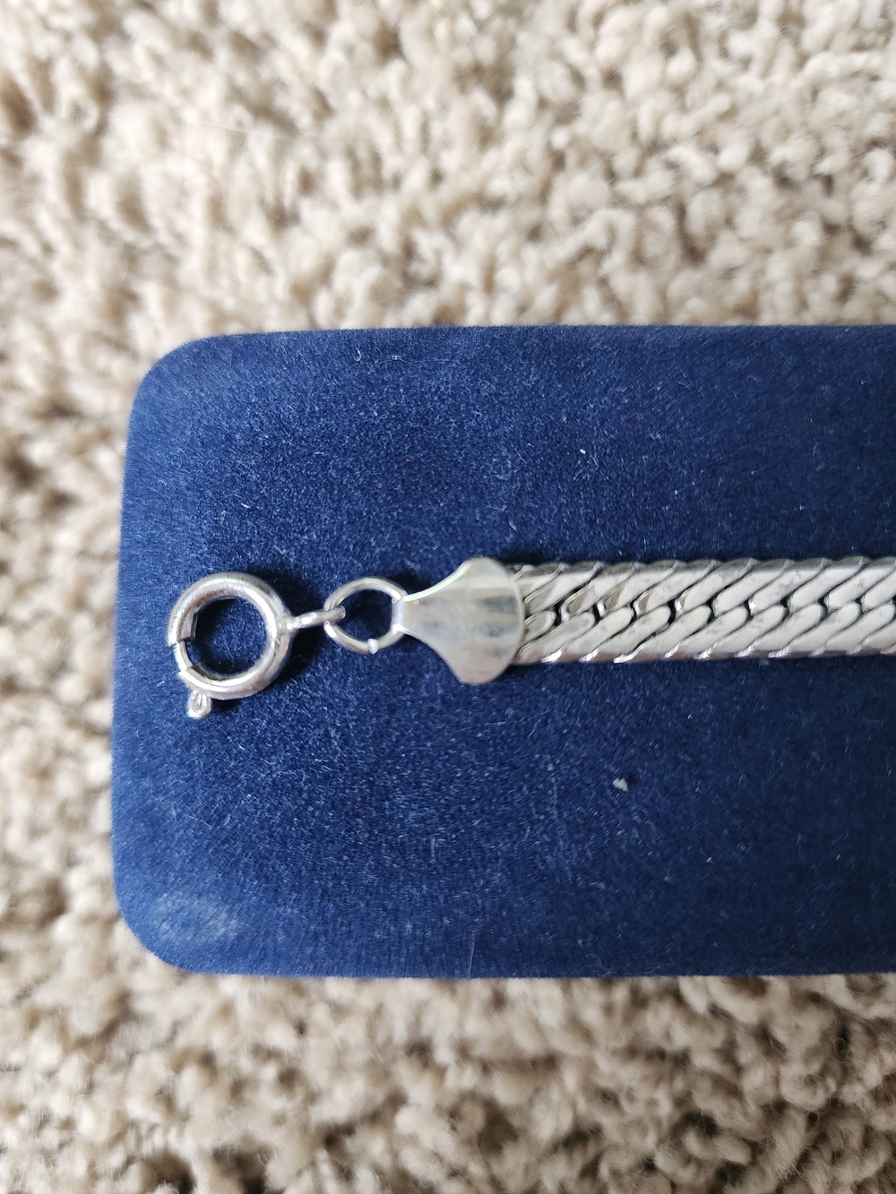 Sterling Silver Herringbone Bracelet - Silver - Picture 2 of 3